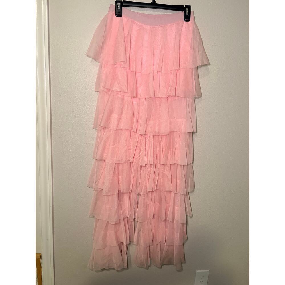 Kiki Riki White Sheer Ruffle Pants with Built-in Shorts Small Dolls Kill